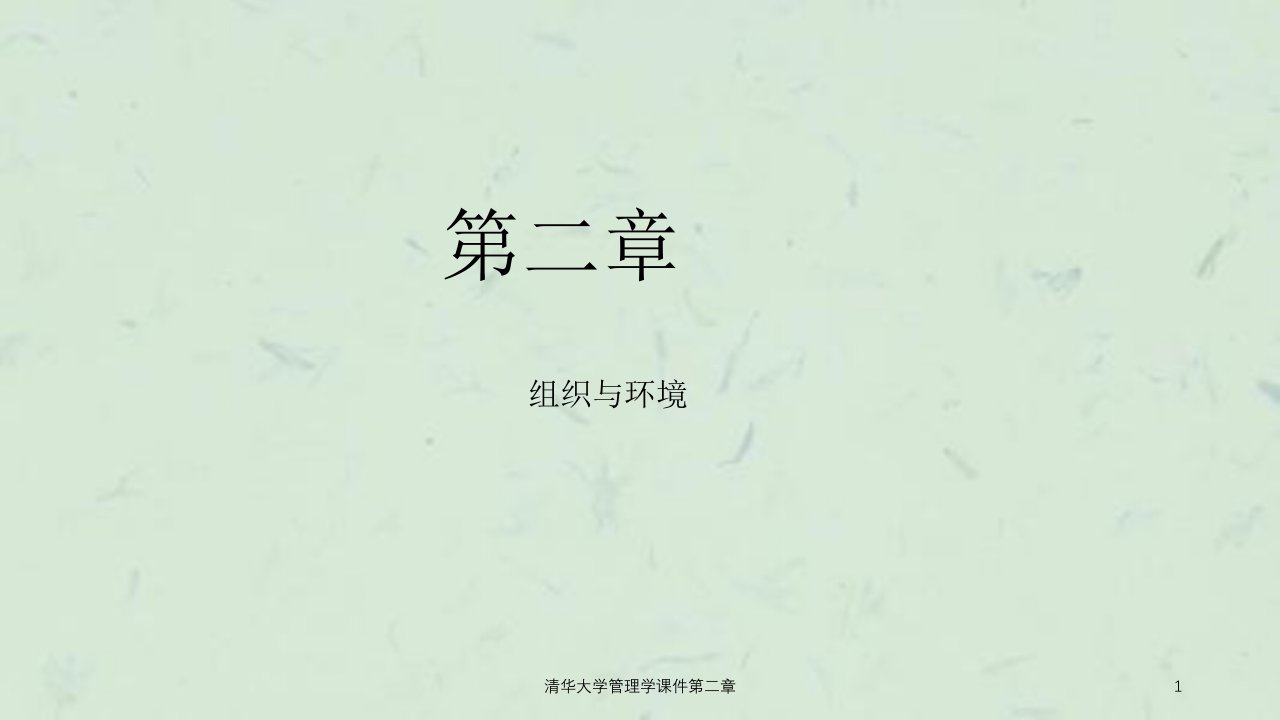 清华大学管理学课件第二章课件