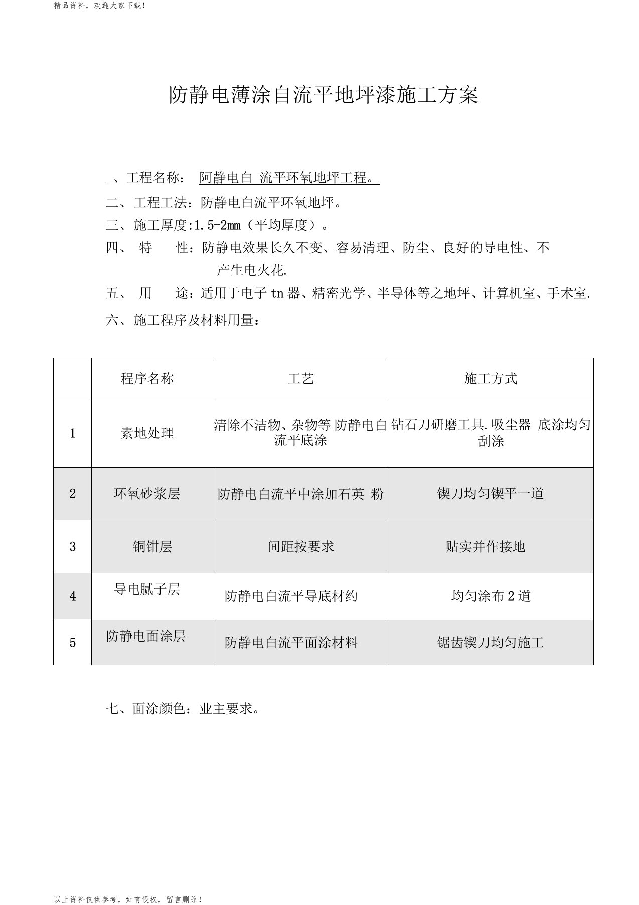 防静电地坪漆施工方案