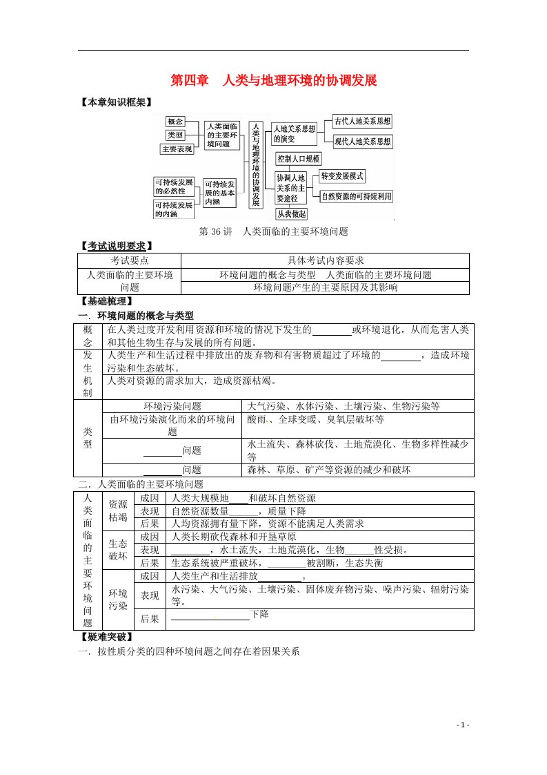 高考地理一轮全程复习方案