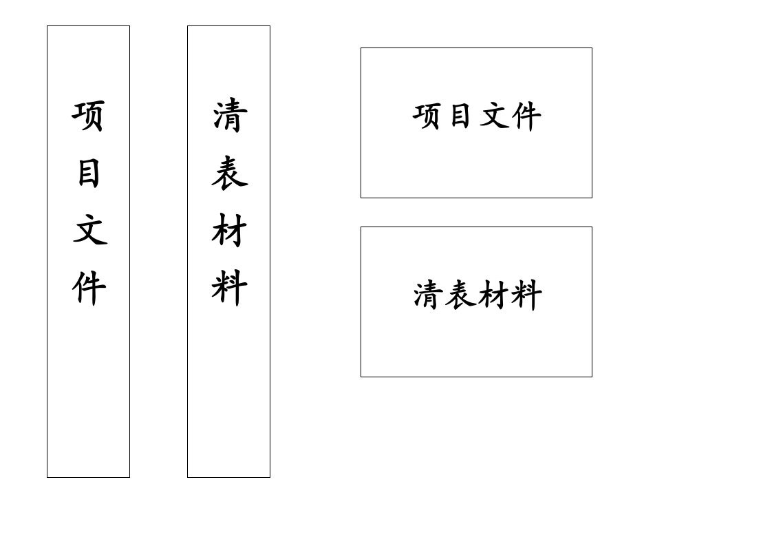 档案盒正面、侧面标签模板1