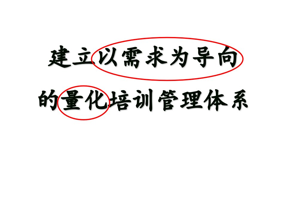 以需求为导向的量化培训管理体系的建立-HR共享