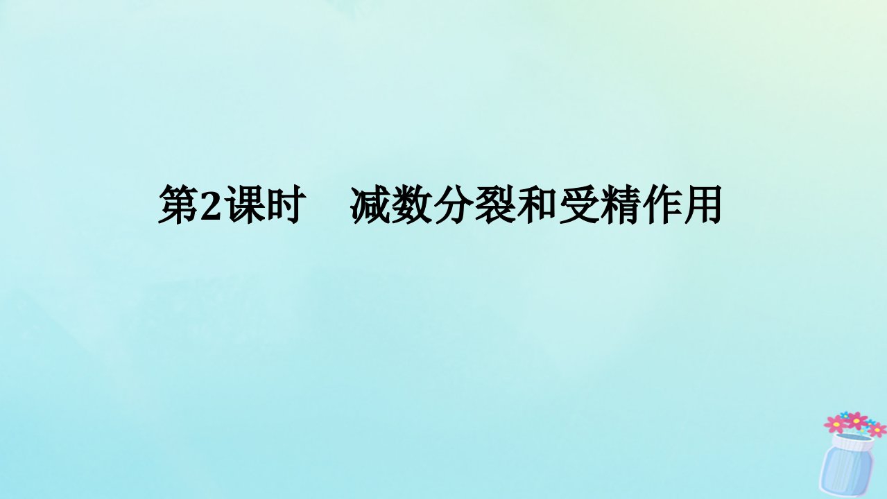 新教材2023版高中生物第2章基因和染色体的关系第1节减数分裂和受精作用第2课时减数分裂和受精作用课件新人教版必修2