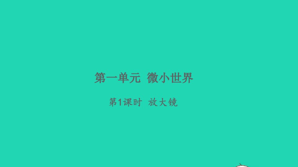 2021秋六年级科学上册第一单元微小世界1放大镜习题课件教科版