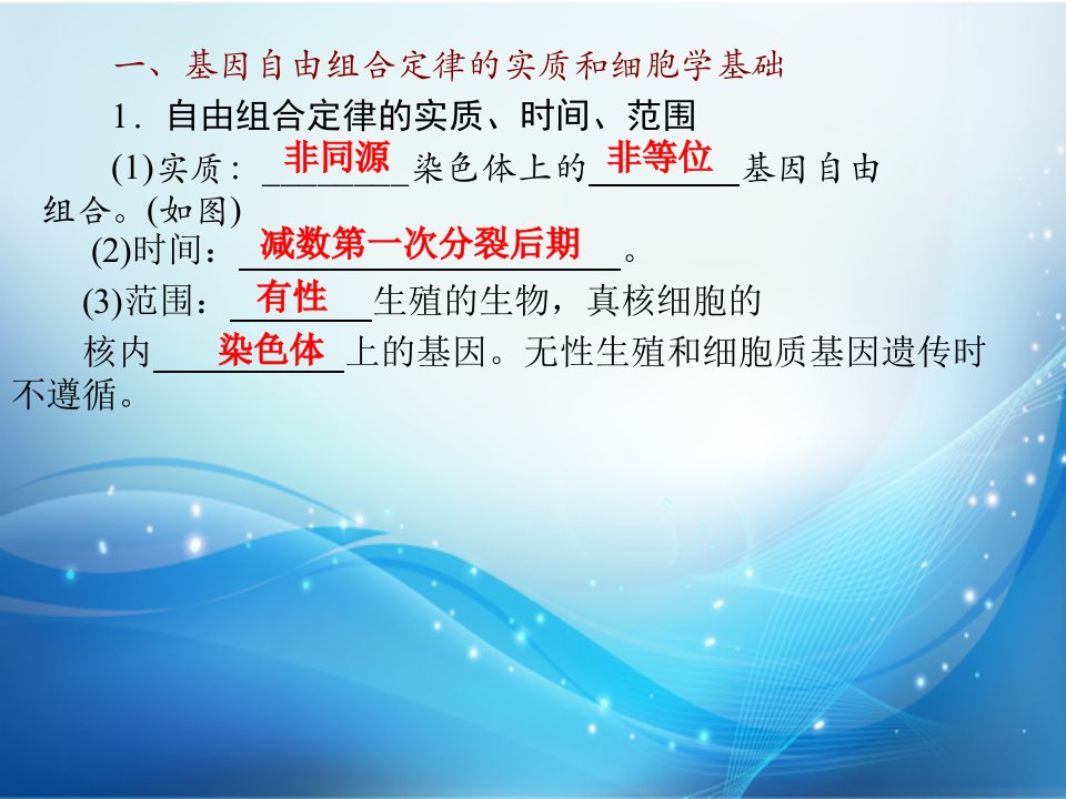 一轮第五单元第二讲孟德尔的豌豆杂交实验二