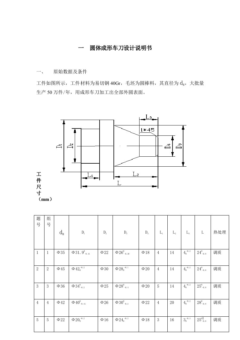 成形车刀设计