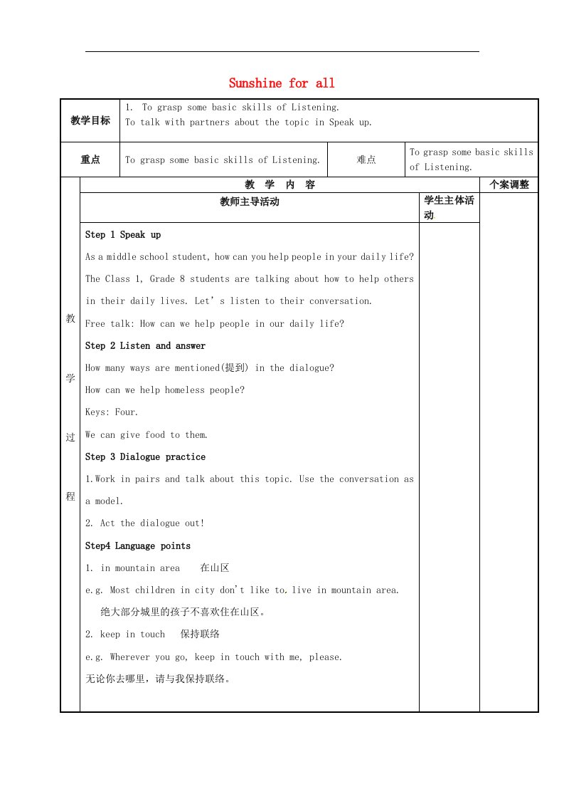 2017牛津译林版八年级下册Unit