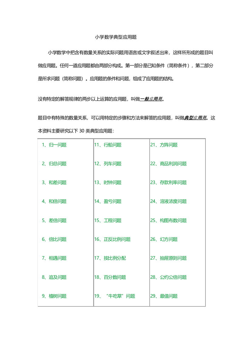 小学典型应用题30种类型详解汇总