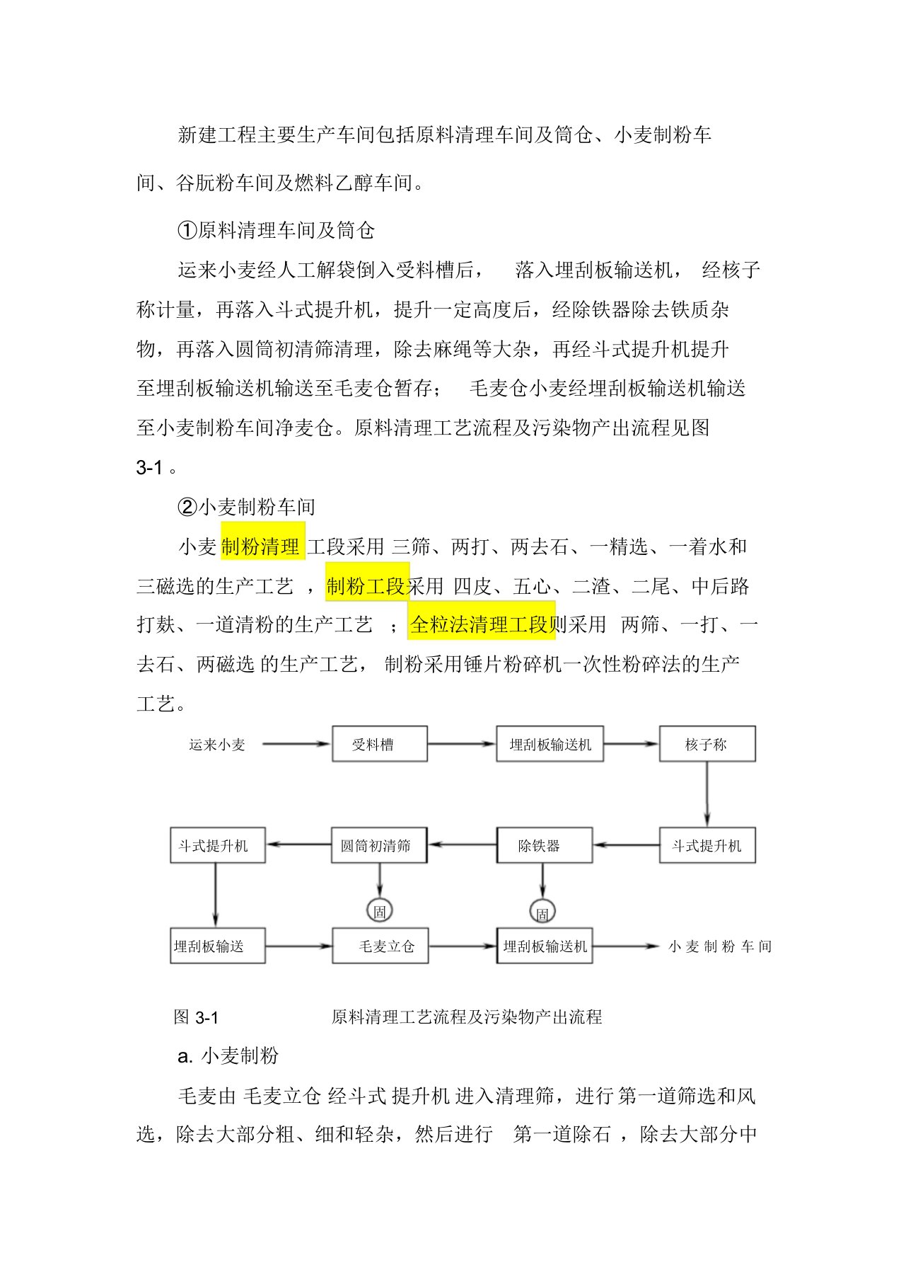 面粉厂生产工艺流程