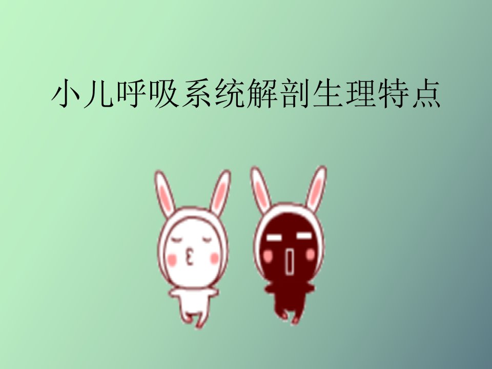 小儿呼吸系统解剖