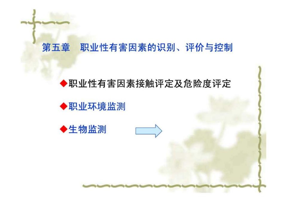 【学习课件】第五章职业性有害因素的识别、评价与控制