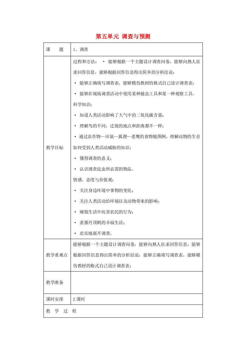 四年级科学下册