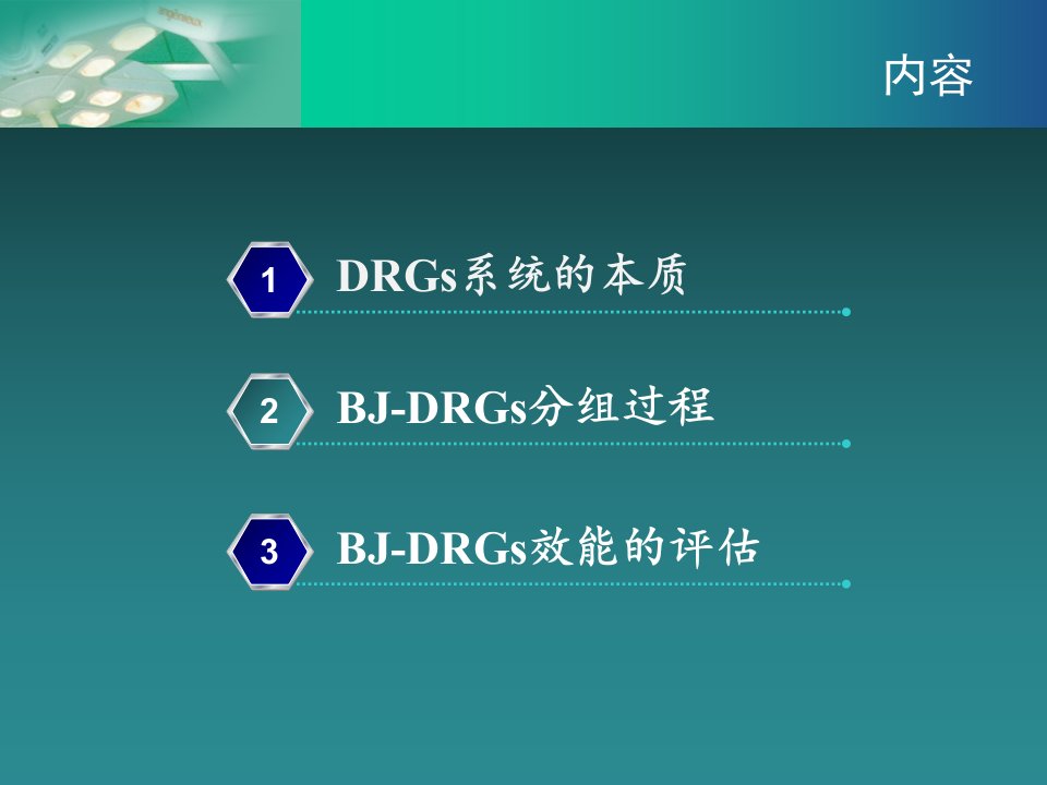 DRGs项目发展教学提纲