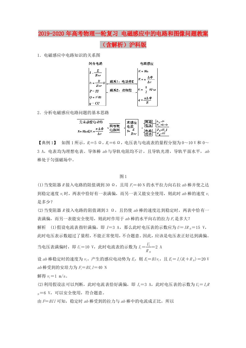 2019-2020年高考物理一轮复习