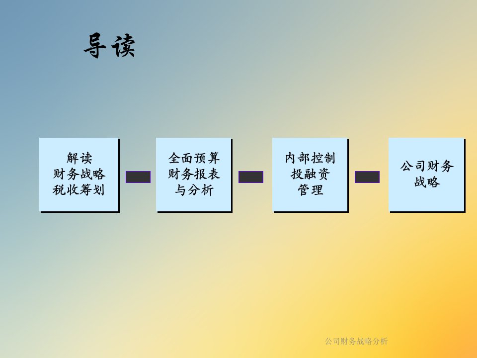 公司财务战略分析课件