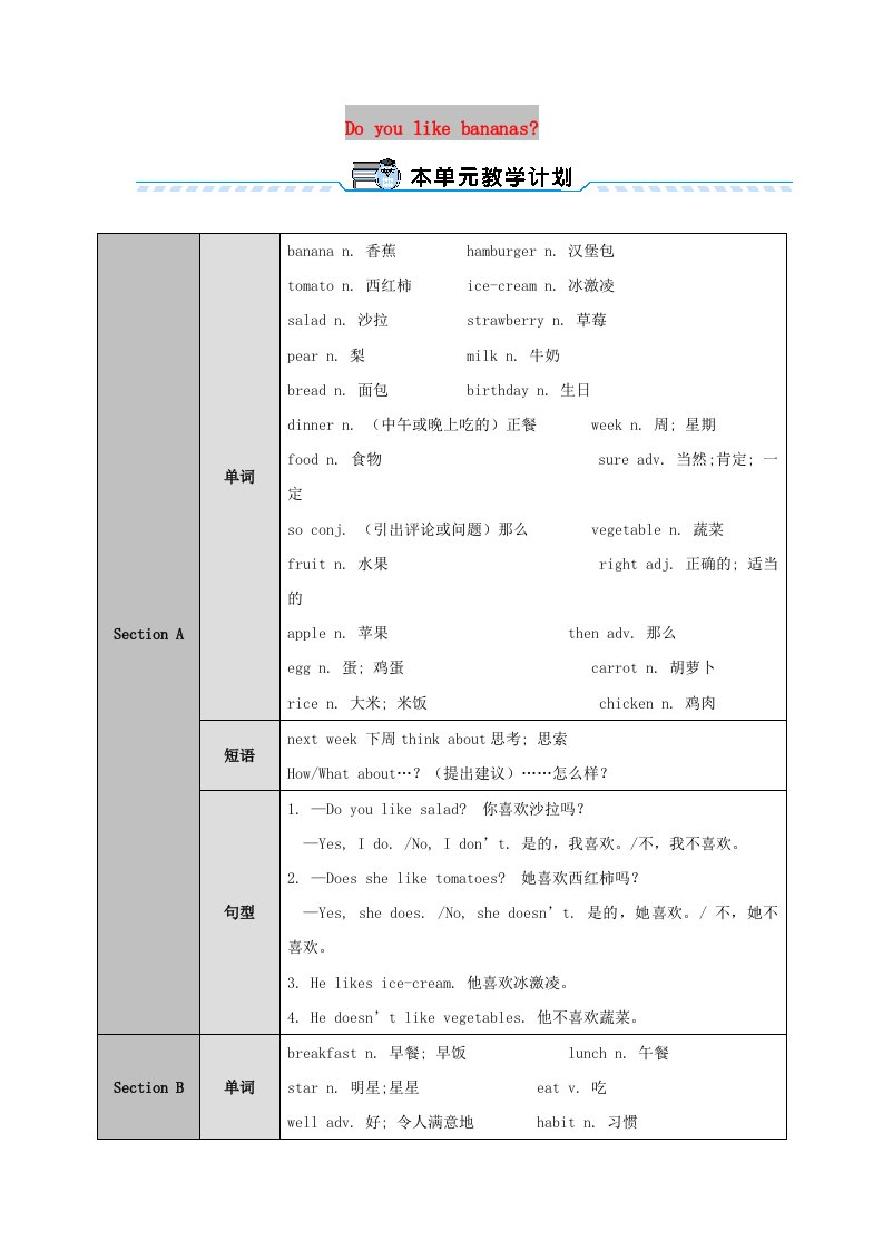 七年级英语上册