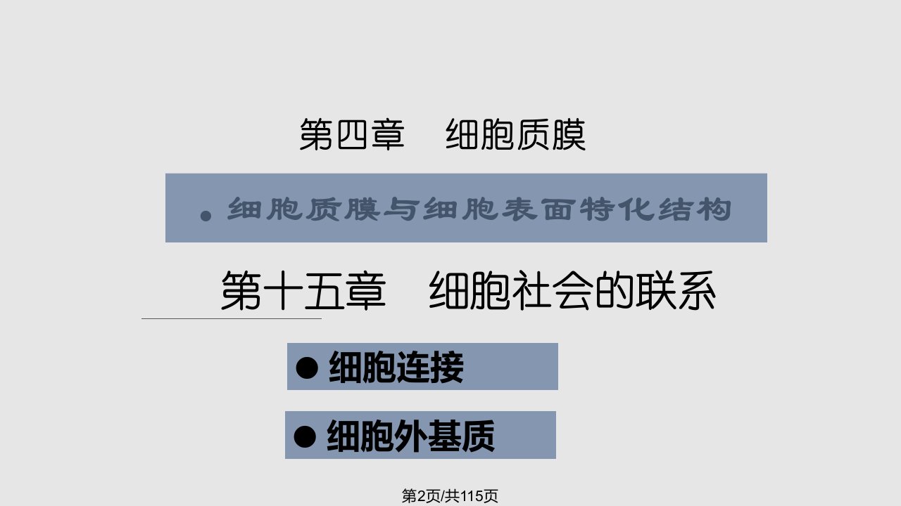 细胞生物学细胞质膜与细胞表面1