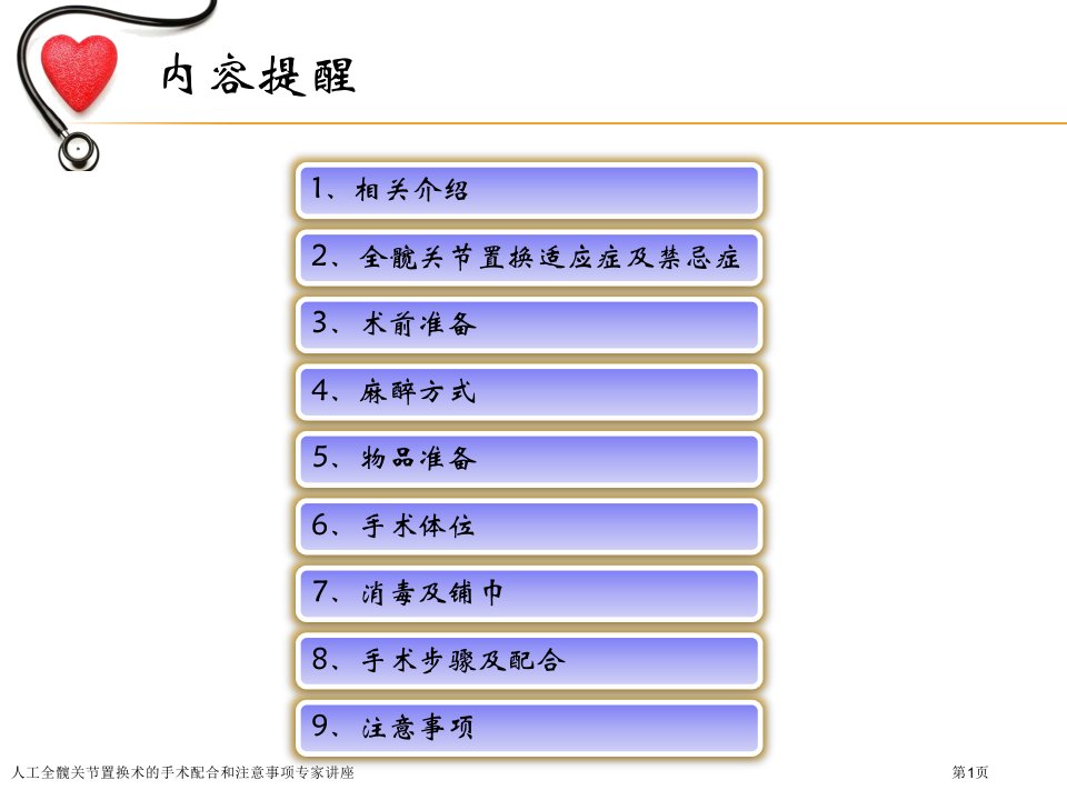 人工全髋关节置换术的手术配合和注意事项课件PPT