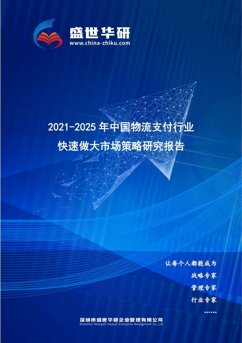 2021-2025年中国物流支付行业快速做大市场规模策略研究报告