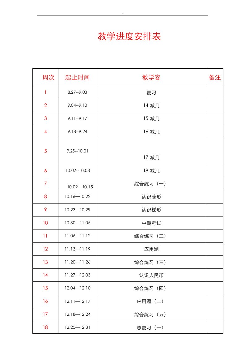 培智五年级数学教案全册