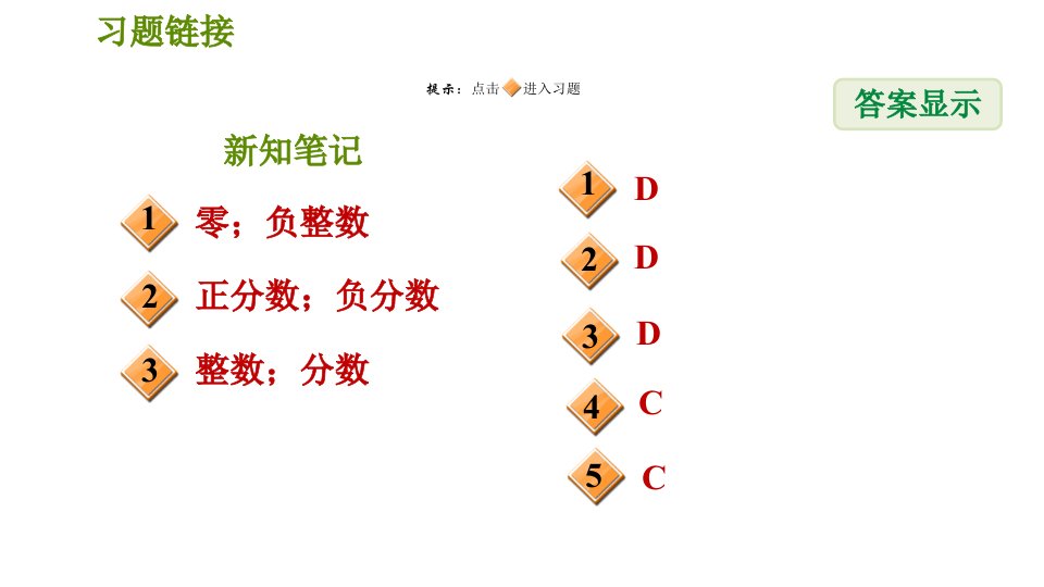 华师版七年级上册数学习题课件第2章2.1.2有理数