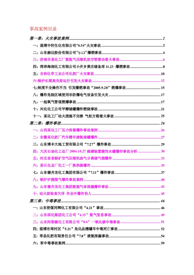 化工厂事故案例分析