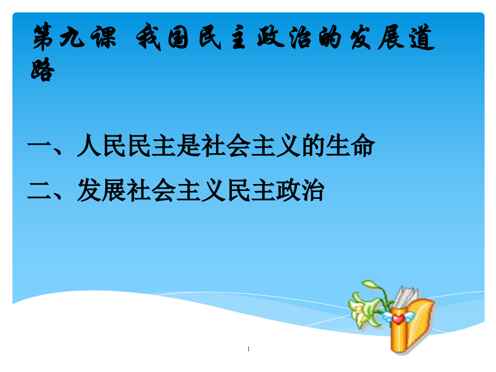 经济政治与社会我国民主政治的发展道路ppt课件