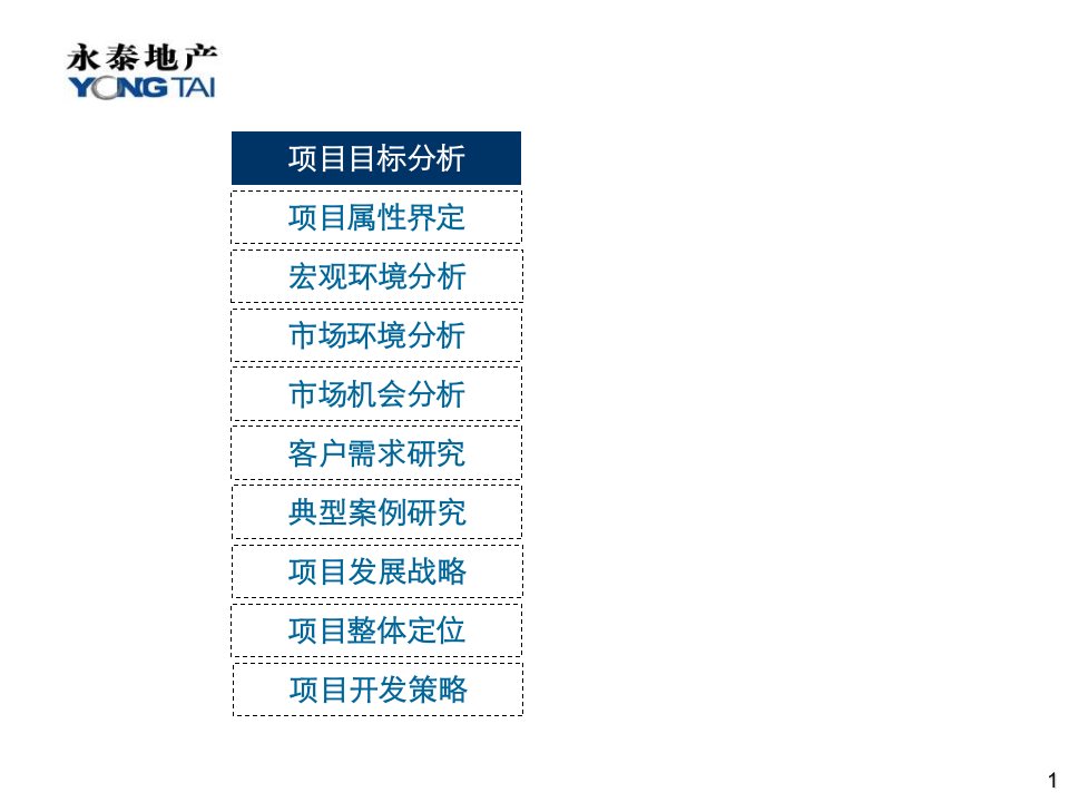 香河项目定位报告框架