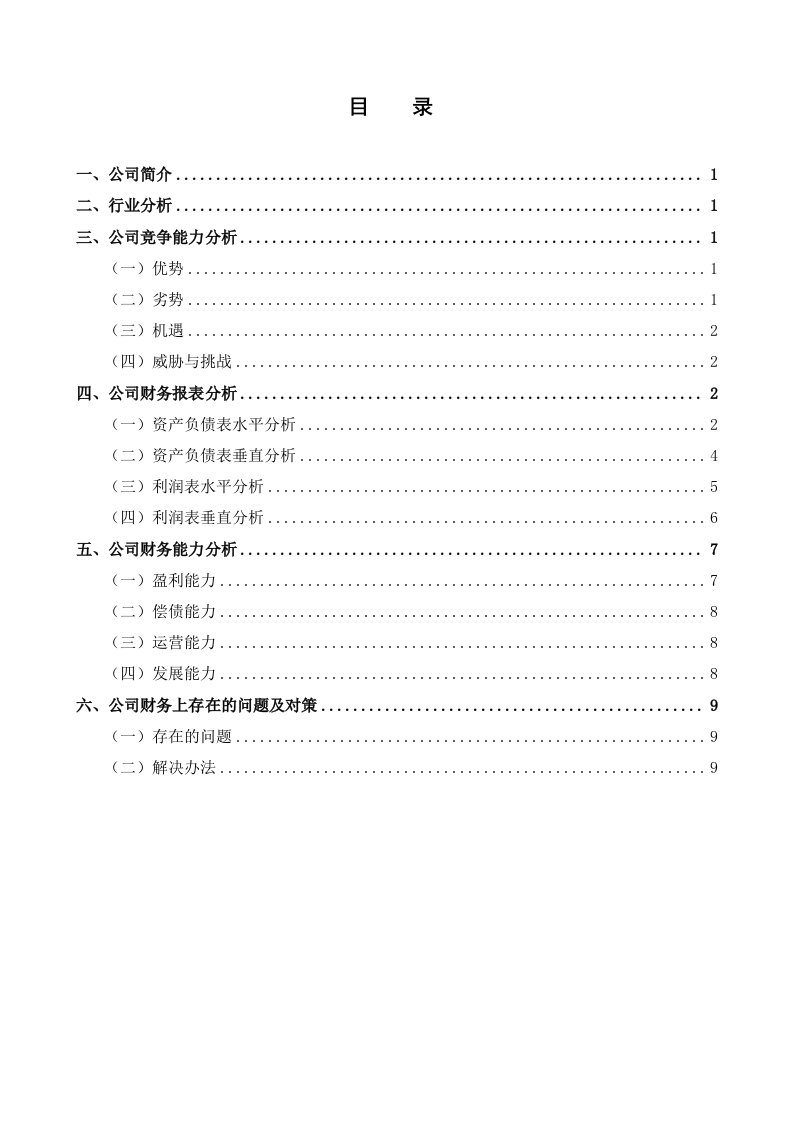 《五粮液集团有限公司财务分析报告》