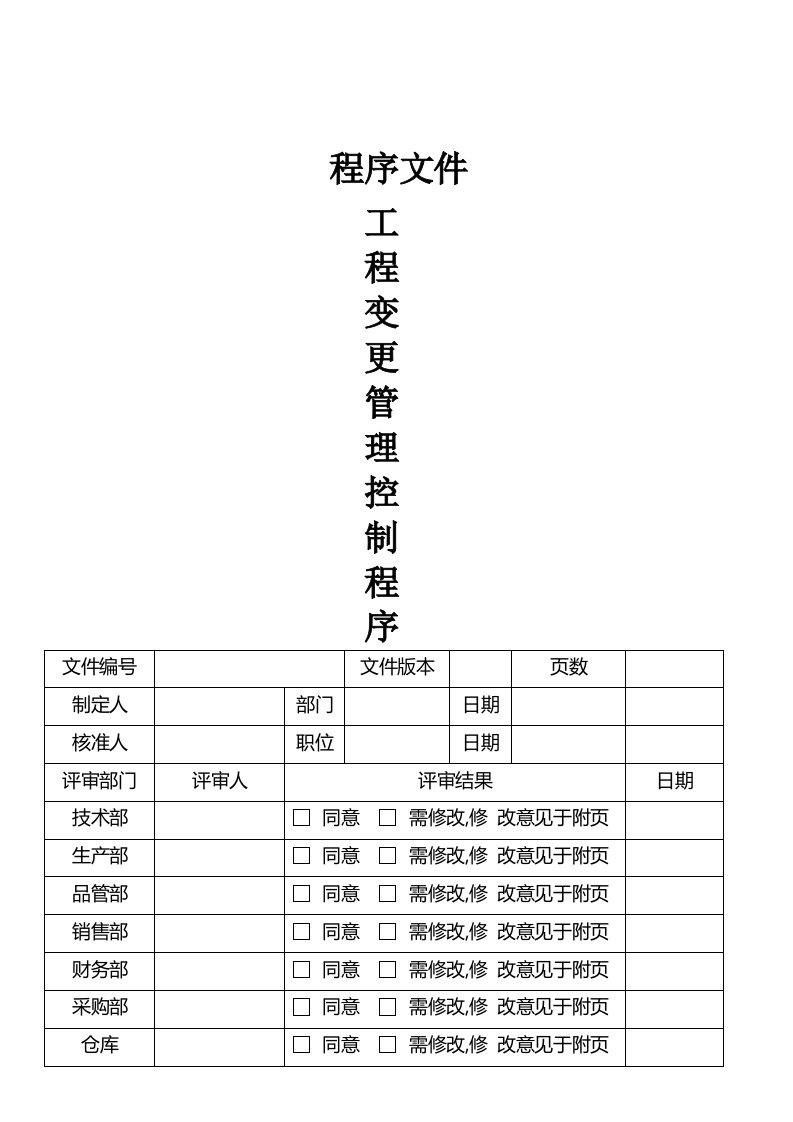 程序文件-工程变更控制程序