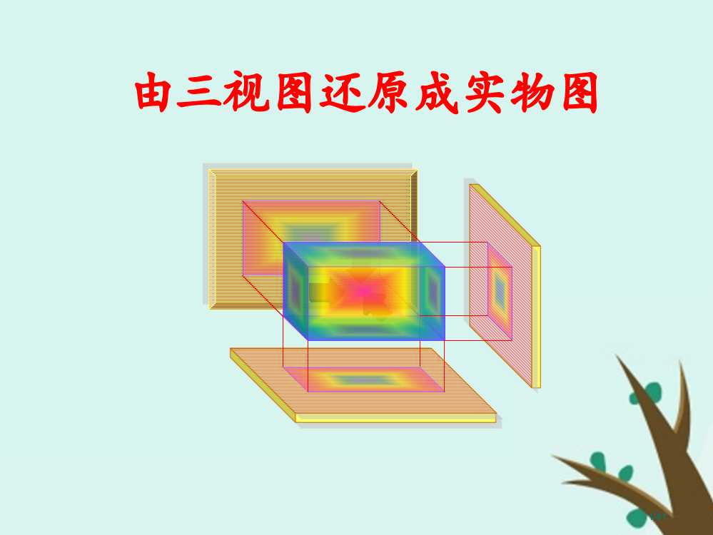 高中数学第一章立体几何初步1.3.2由三视图还原成实物图6省公开课一等奖新名师优质课获奖PPT课件