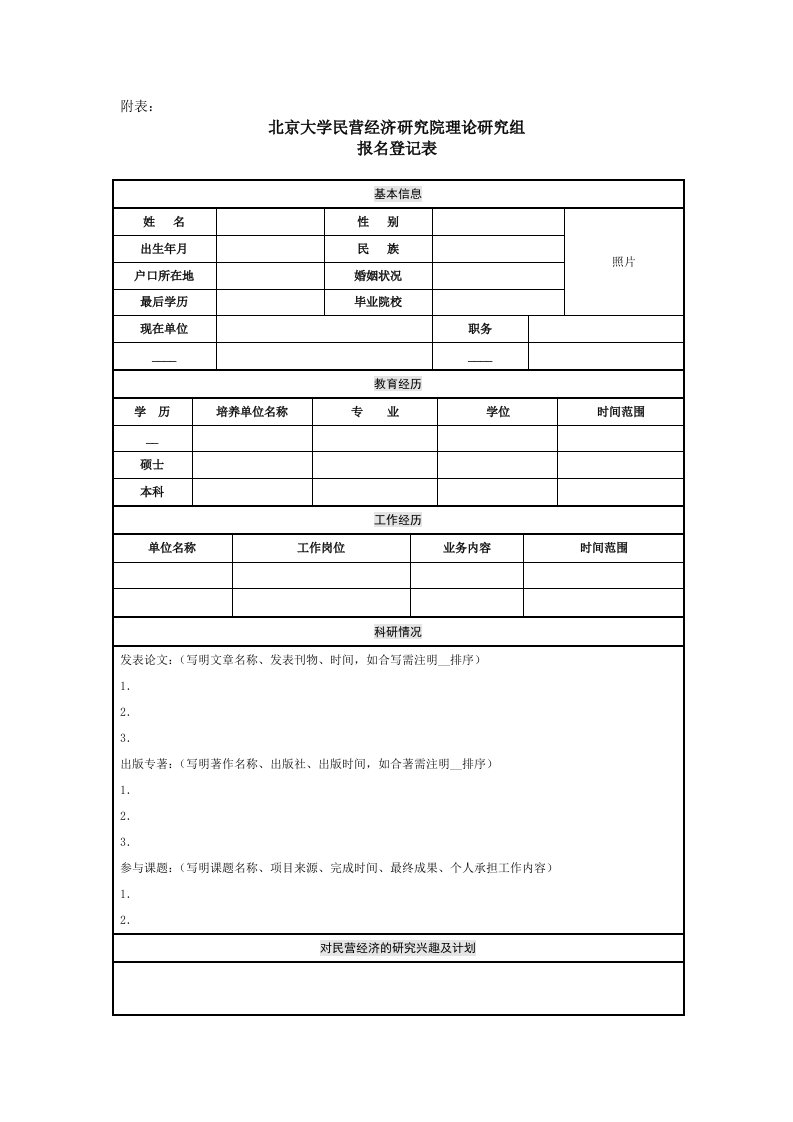 北京大学民营经济研究院理论研究组