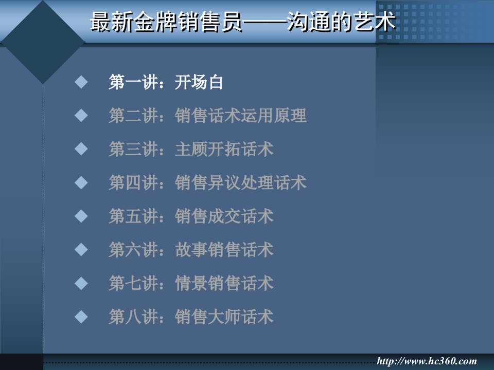 最新金牌销售员沟通的艺术课件