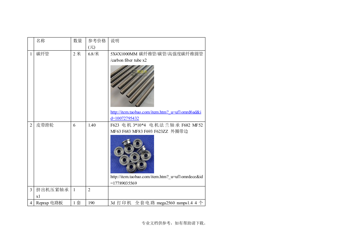 三角洲3d打印机材料列表