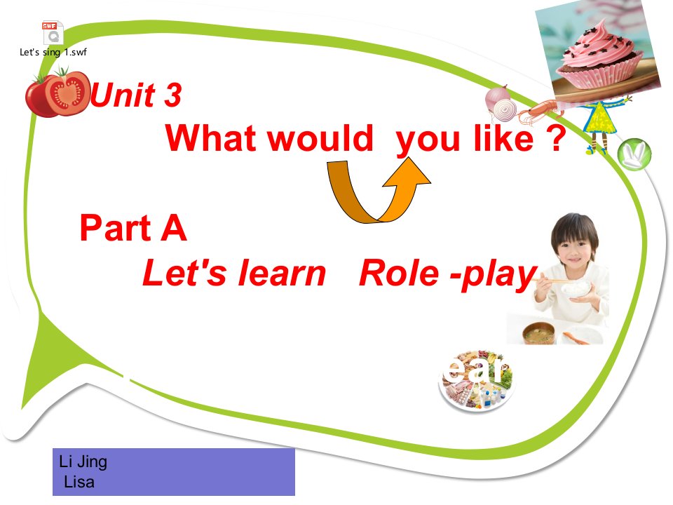 课件五年级上册Unit3-what-would-you-like-Part-A-let_s-learn