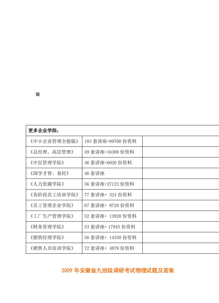 安徽省九年级物理试题及答案