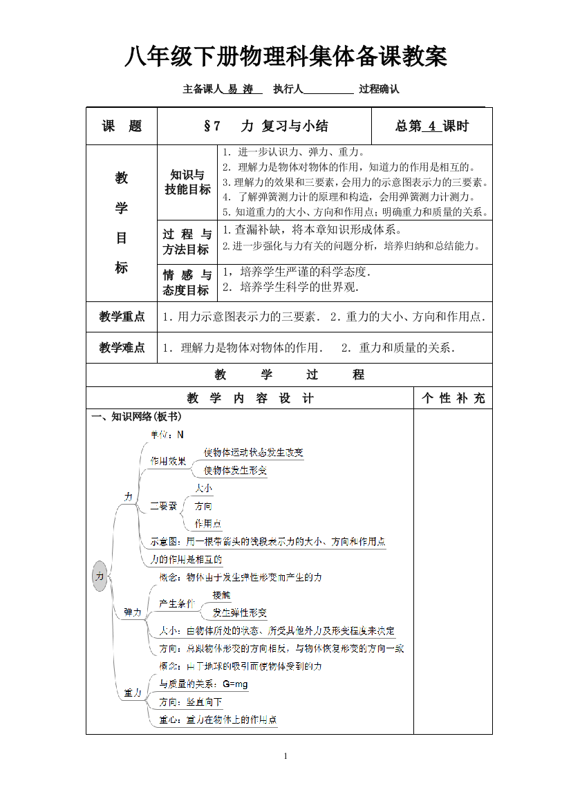 力的复习与小结