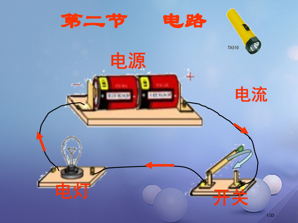 九年级物理上册3.2电路教案省公开课一等奖新名师优质课获奖PPT课件