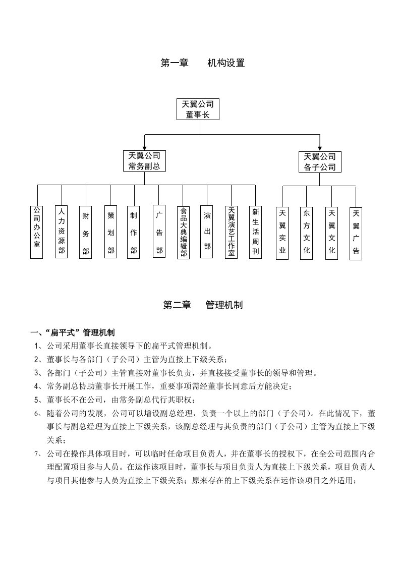 天翼公司管理手册