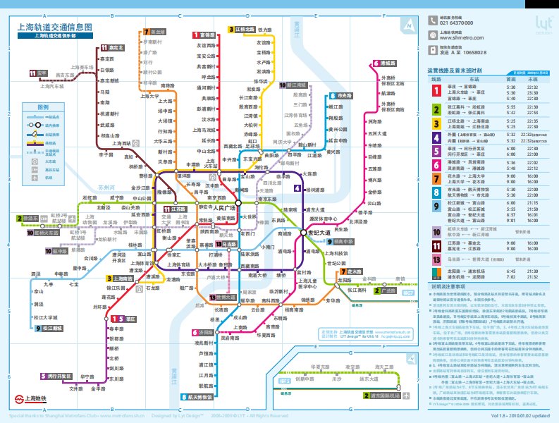 《上海轨道交通线路图》