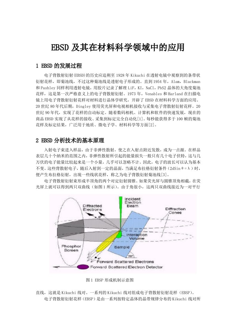 EBSD及其在材料科学领域中的应用