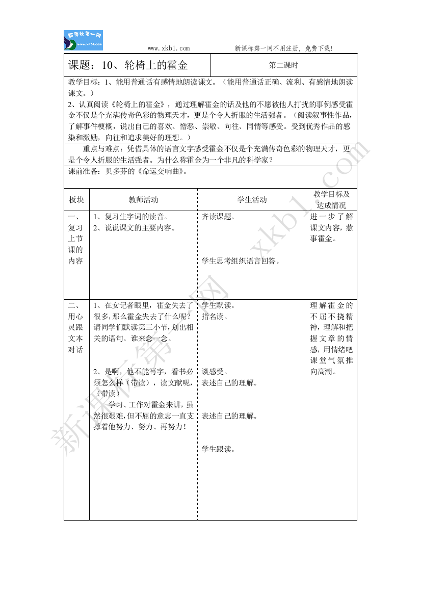 【小学中学教育精选】10、轮椅上的霍金2