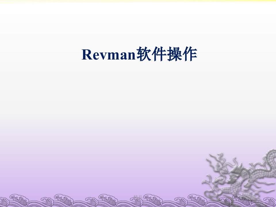 Revman5.3软件操作