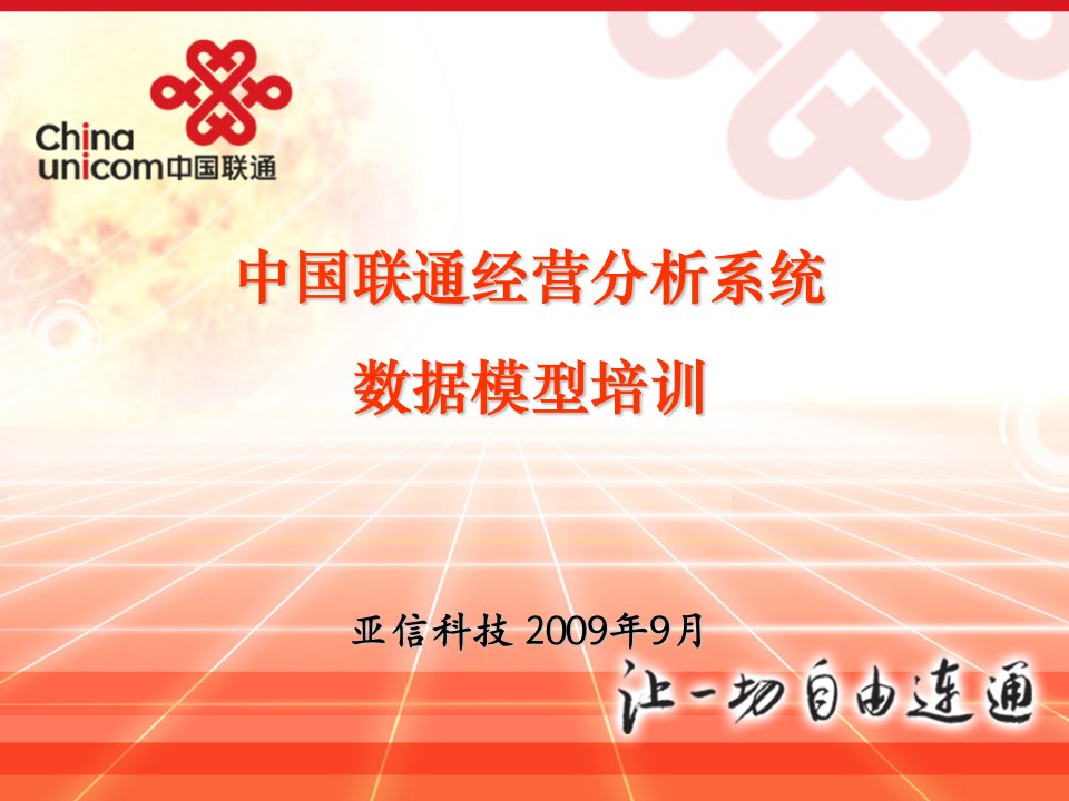 中国联通经营分析系统数据模型培训材料