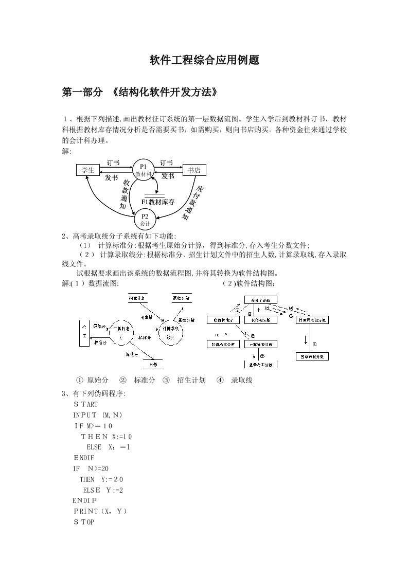 软件工程综合应用例题