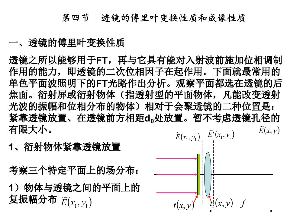 第十四章傅里叶光学