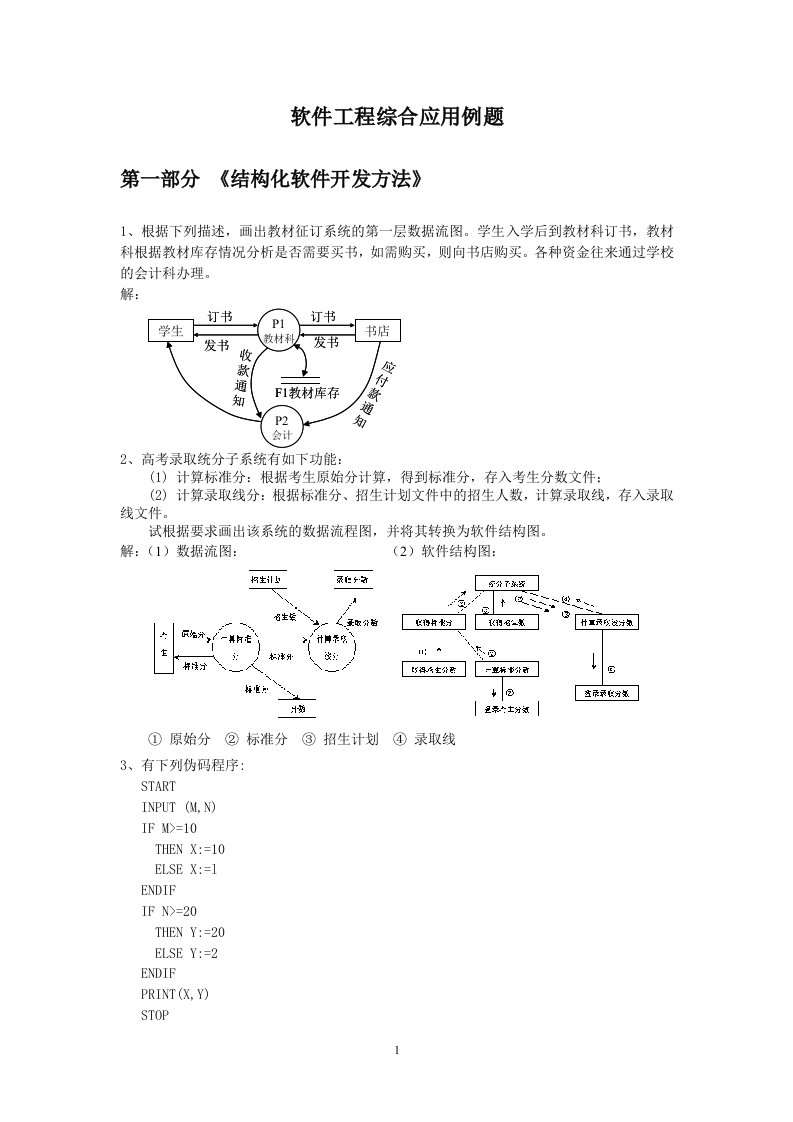 软件工程综合应用例题解读