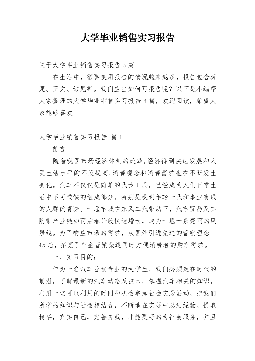 大学毕业销售实习报告_5