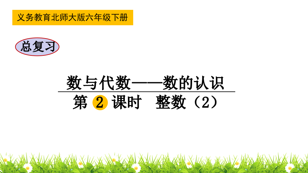 北师大版小学六年级数学下册总复习《整数》名师教学课件