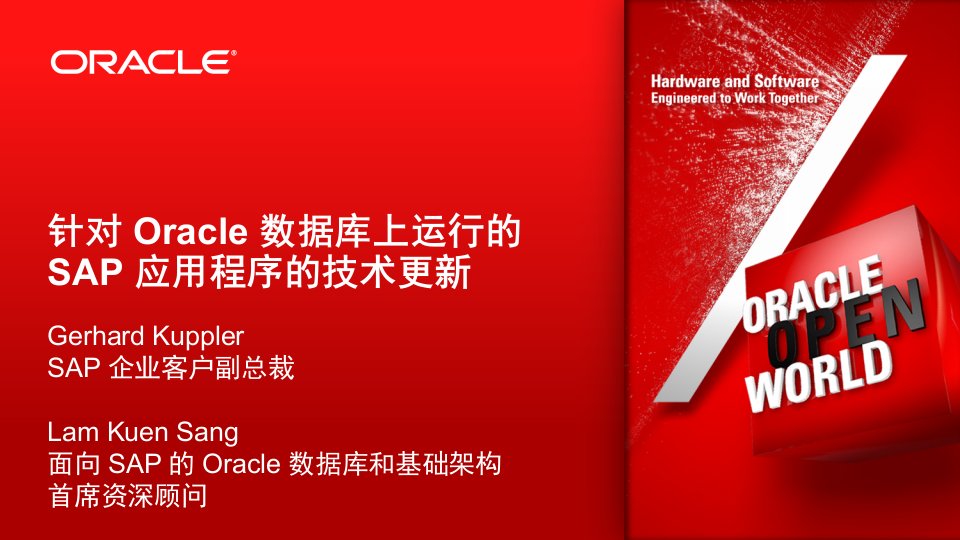 针对oracle数据库上运行的sap运用程序的技术更新