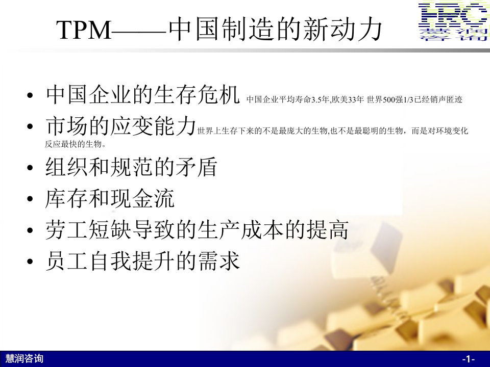 TPM中国制造的新动力课件